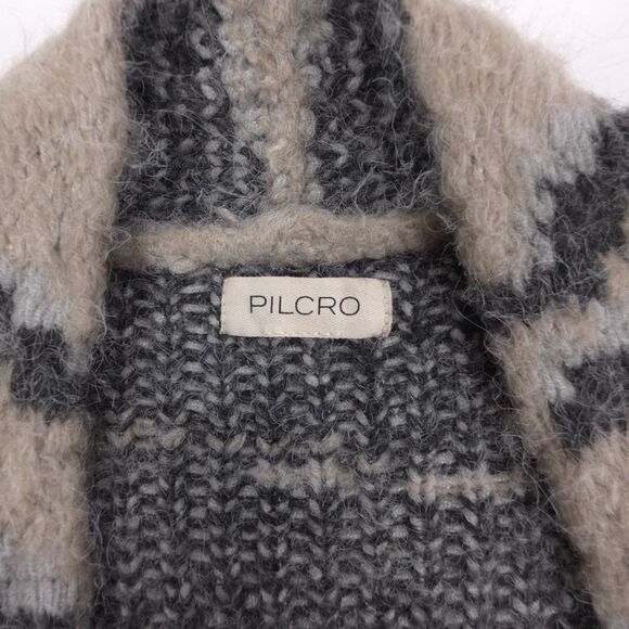 NEW Anthropologie Pilcro Wool Animal-Print Cardigan Zebra French Girl Cozy Boho - Picture 2 of 7